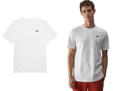 Koszulka męska bawełniana 4F M1843 t-shirt gładki