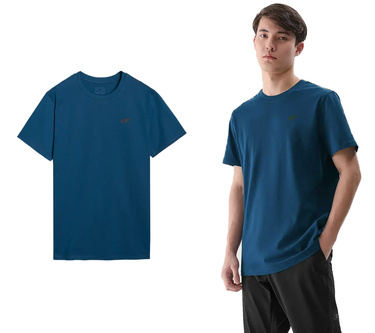 Koszulka męska basic 4F M2256 t-shirt gładki morska zieleń