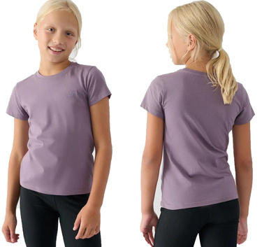 Koszulka bawełniana na lato 4F F1658 T-shirt fiolet