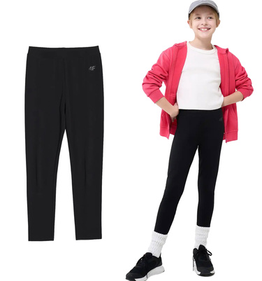 Legginsy bawełniane 4F F220 getry na WF czarne