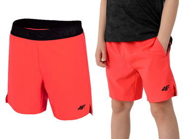 Szorty sportowe 4F JSKMTR002 treningowe czerwone