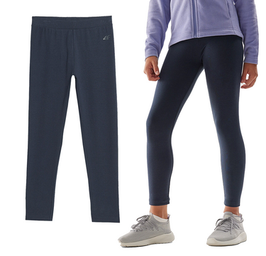 Legginsy dziewczęce 4F F093 getry na WF granat