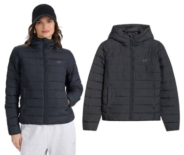 Kurtka puchowa damska 4F F580 pikowana czarna