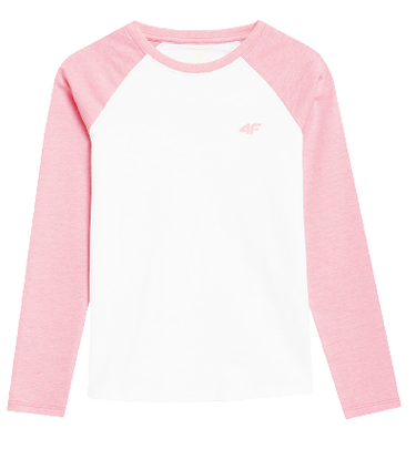 Longsleeve dziewczęcy 4F F057 bluzka bawełna