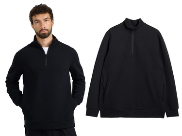 Bluza męska 4F z zamkiem do połowy M1930 czarny