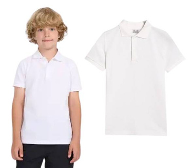 Koszulka POLO 4F T-shirt z kołnierzykiem M614 biała