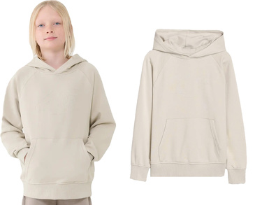 Bluza chłopięca 4F M1712 dresowa z kapturem beżowa