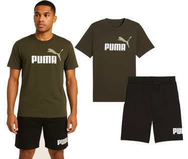 Zestaw męski dresowy na lato PUMA koszulka i spodenki 