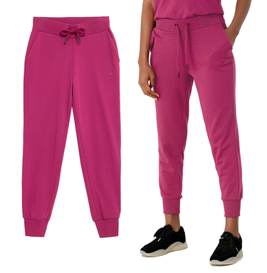 Spodnie damskie dresowe 4F SPDD350 zwężane nogawki róż