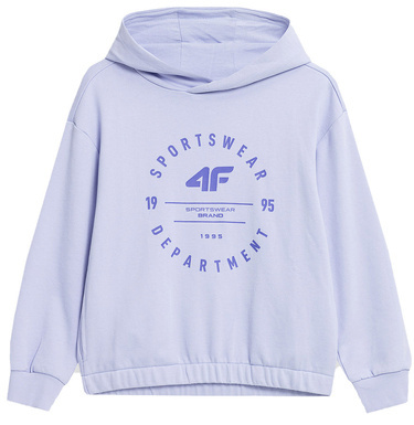 Bluza dresowa 4F F218 dziewczęca z kapturem nierozpinana