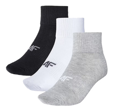Skarpetki dziecięce 4F M499 94S 3pak szary czarny bialy