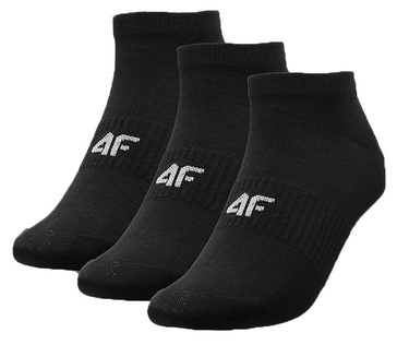 Skarpetki damskie 4F F276 stopki z bawełny 3 pary czarne