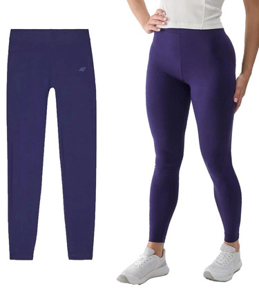 Legginsy damskie bawełniane 4F F195 Getry granat