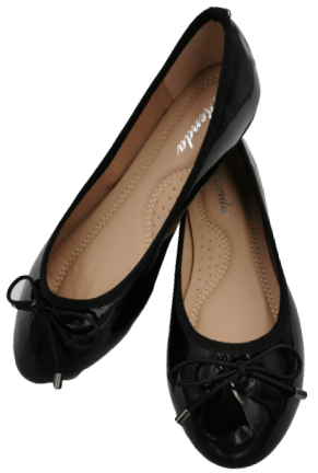 Baleriny damskie DY-01 baletki wsuwane czarne