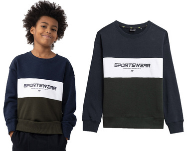 Bluza dresowa chłopięca 4F M630 sportowa z bawełny