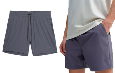 Szorty kąpielowe 4F M022 spodenki plażowe szare