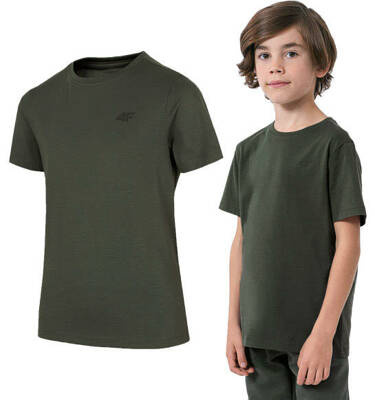 Koszulka chłopięca 4F M1626 t-shirt z bawełny khaki