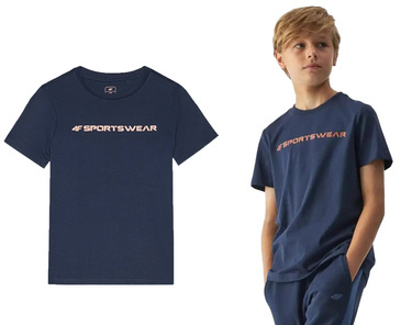 T-shirt bawełniany 4F M1552 koszulka na lato granat