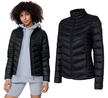 Kurtka puchowa 4F damska pikowana KUDP003 czarna