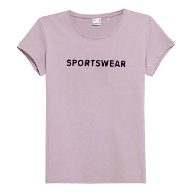 T-shirt damski 4F TSD014 bawełniany fiolet