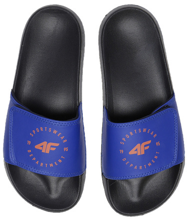 Klapki sportowe na rzepy 4F M043A wsuwane niebieskie