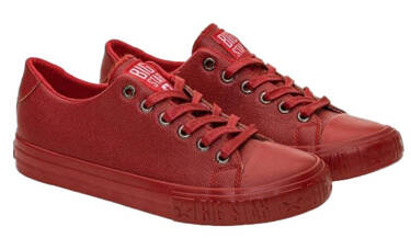 Trampki damskie BIG STAR eko skóra EE274250 czerwone