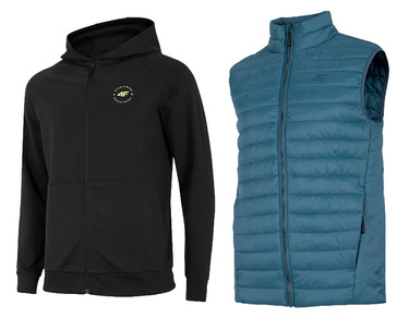 Zestaw 4F bluza z kapturem i kamizelka puchowa na jesień