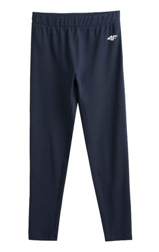 Legginsy dziewczęce 4F JLEG008 spodnie granat