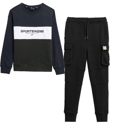 Zestaw chłopięcy 4F bluza i spodnie z bawełny