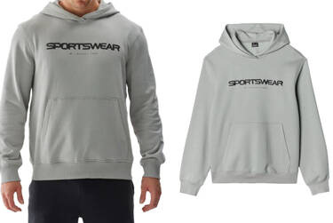 Bluza męska dresowa 4F M1259 z kapturem szara