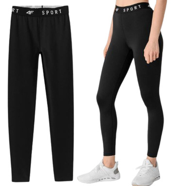 Legginsy damskie 4F SPDF351 sportowe czarne