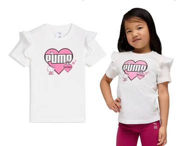 Koszulka dla dzieci PUMA HELLO KITTY t-shirt z falbankami 632386 02