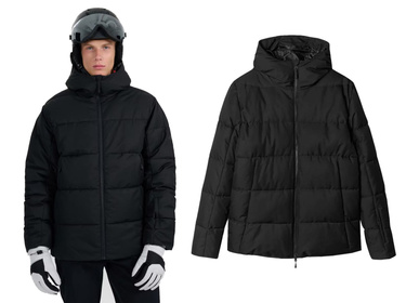 Kurtka puchowa zimowa M0788 narciarska czarna