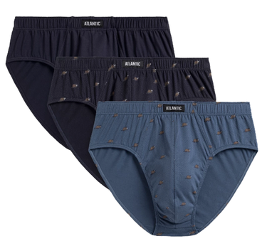 Majtki męskie slipy ATLANTIC 3MP-167 paczka 3 sztuki dinozaury