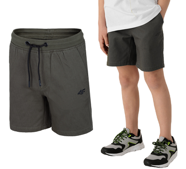 Krótkie spodenki chłopięce 4F JSKMC001 khaki