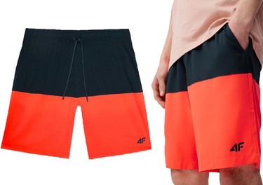 Spodenki plażowe 4F M025 Szorty kąpielowe pomarańcz