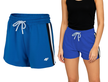Spodenki damskie 4F szorty wygodne dresowe SKDD002 niebieskie