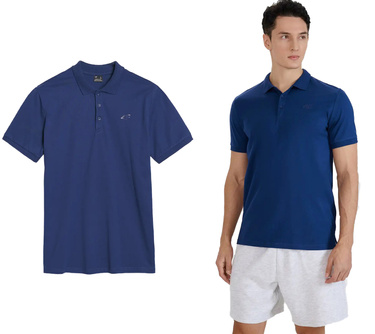 Koszulka POLO 4F M367 gładki t-shirt z kołnierzykiem