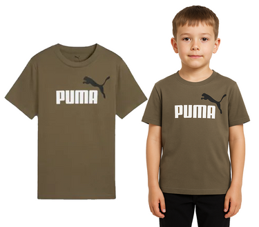 Koszulka dziecięca PUMA t-shirt bawełniany 685778 81 khaki