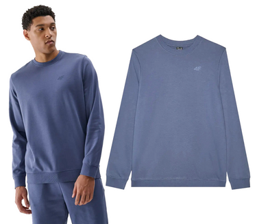 Bluza męska dresowa 4F M1767 bez kaptura niebieska