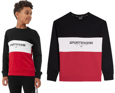 Bluza dresowa chłopięca 4F M630 sportowa czerwona