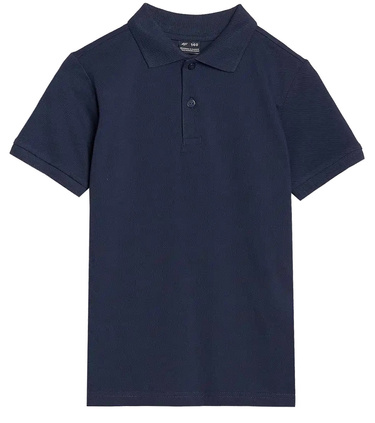 Koszulka dziecięca POLO 4F U513 T-shirt z kołnierzykiem granat