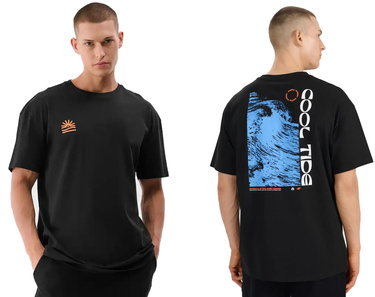 T-shirt męski bawełniany 4F M1985 z nadrukiem na plecach