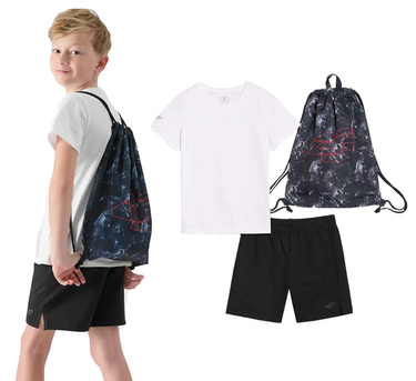 Komplet na WF z bawełny 4F M085 Zestaw do szkoły, na trening