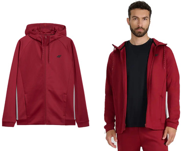 Bluza sportowa 4F M587 rozpinana z kapturem na siłownie