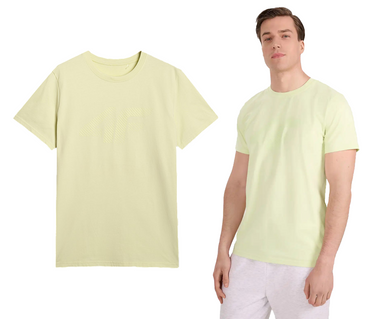 T-shirt męski 4F koszulka z bawełny M2442 72S limonka