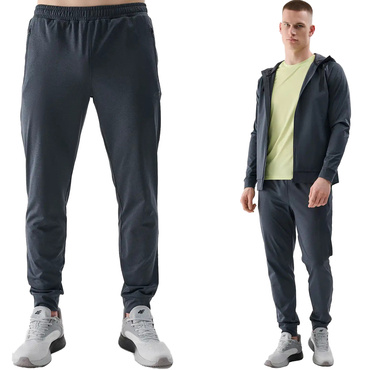 Spodnie sportowe męskie 4F M0835 na siłownie szare