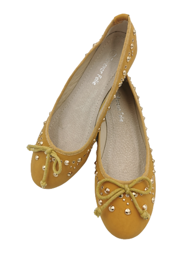 Baleriny damskie W2276 brązowe 37