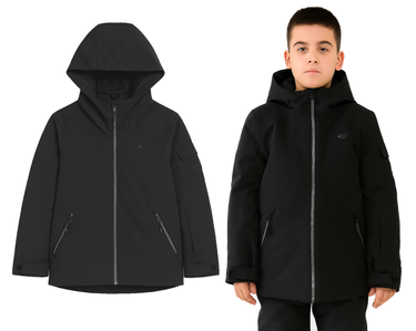 Kurtka zimowa dla dziecka 4F narciarska snowboardowa M0839 czarna