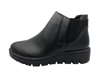 Botki damskie ekoskóra eleganckie czarne